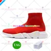 Chaussures de créateurs Chaussures de course Plate-forme Hommes Hommes Femme Brillant Knit Vitesse 2.0 1.0 Entraîneur Runner Sneaker Chaussette Chaussure Nice Master Emed Femmes Baskets Vitesses Booties 756