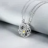 Pendentif Colliers Collier d'amant romantique 100 langues Je t'aime Chaîne de clavicule en strass pour couple Cadeau de la Saint-Valentin