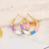 Jewelry Drip Oil Stainless Steel Personalized Exaggerated INS Style Trendy Earrings E436