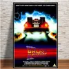 De volta para o futuro filme clássico legal carro cartaz e impressões arte da parede pintura em tela fotos do vintage decoração para casa quadro cuadros1235o