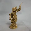 China Myth Mit Bronze Sun Wukong Monkey King Hold Stick Fight Statue252z