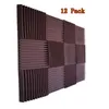 12 pièces Studio mousse acoustique cale panneau insonorisé isolation phonique éponge enregistrement Studio suppression du bruit 12x12x1 251l