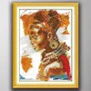 Африканская женщина, леди, изящный стиль, наборы для рукоделия крестиком, наборы для вышивания, картины, напечатанные на холсте DMC 14CT 2685