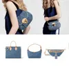 Cowboy full range Designer bag vintage denim bag women cross body Luxury handbags Hobo Shoulder Bags Blue Denim flower messenger purses bumbag totes fashionbag0006