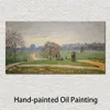 Grote Canvas Art Handgeschilderde Olieverfschilderijen Claude Monet IYDE Park Landschap Tuin Foto voor Woonkamer Decor273B