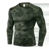 2023 Komprimering Running T Shirt Fitness Men Tight Long Sleeve Tshirt Training Jogging Shirts Gym Sportswear Quick Dry Tee 240312