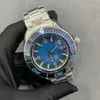 Mens Relógios Movimento Automático Master Dark Blue Dial Diver Watch 45mm Moldura Cerâmica Pulseira de Aço Inoxidável Natação À Prova D 'Água Designer Relógio de Pulso Montre De Luxe