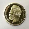 10 stks De gloednieuwe 1901 Nicolaas II van Rusland munten herdenkingsmunt 24 K echt vergulde 40mm souvenir coin2764