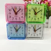 Other Clocks Accessories Beep Clocks Mini Table Mute Clock Square Jelly Color Creative Alarm Clock Small Bed Compact Travel Children Student Desk BedroomL2403