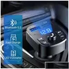 Bluetooth Car Kit Hands- Kompatibelt med 5,0 FM-sändare Player Card Charger Fast QC3.0 Två USB Jack Drop Delivery Mobiles Mot M DH4RZ