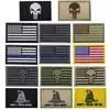Lot de 100 patchs de drapeau américain, ligne bleue fine, tactique, militaire américain, ensemble de patchs de moral pour vêtements avec boucle à crochet 218h