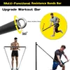 Workout Bar Fits All Resistance Bands with Clip Portable Exercise for Fitness Home Gym Full Body 240227