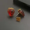 Boucles d'oreilles fraise rouge pour femmes, breloques à la mode, bijoux cadeau de mariage, 2024