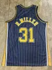 Classic Retro Authentic Embroidery 2003-04 Basketball 91 Ron Artest Jersey Black Stripe Reggie 31 Miller Jerseys 1994-95 Real Stitched Breathable Sport High Quality