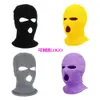 Winter Warm Cover, Face Mask, Three Hole Knitted Woolen Hat, Men's And Women's Outdoor Cycling, Cold Resistant Masked Head Cover 381221