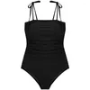 Mulheres Swimwear Sexy One Piece Swimsuit Mulheres Correias Banheira Terno Barriga Controle Monokini Almofada Removível Beach Wear