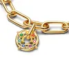 925 Argento 2024 Nuovo 14K Placcato Oro Sunshine Power Medaglia Fascino Fit Originale PAN Me Bracciale Gioielli FAI DA TE Regalo delle Donne Spedizione Gratuita