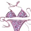 2024 Ny stil bikini designer badkläder söt tjej rosa små bröst samlar bikini strandsemester split