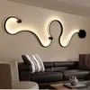 Wall Lamp Modern Creative Acrylic Curve Light Nordic Led Snake Sconce For Home El Decors Lighting Fixture2866