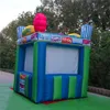 wholesale 5mLx5mWx3.5mH (16.5x16.5x11.5ft) Outdoor Advertising Inflatable Candy Booth with Strip Form China For Sales kiosk Decorations