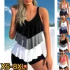 Maillot de bain 2024 Costumes de plage d'été Costumes de plage deux pièces Tankini imprimé en 3D Natation Nouveau Tankini Ensemble pour femmes Monokini sports aquatiques 240311