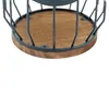 Suporte de café de armazenamento de cozinha com tampa de madeira recipiente de grande capacidade cesta redonda caso para balcão