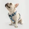 TUFF HOUND Harnais pour chien en nylon sans traction Harnais pour chien Bouledogue français Harnais pour chiot souple réglable Gilet Laisse pour chien Ensemble Accessoires pour animaux de compagnie Q236o