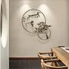 New Chinese Wrought Iron Double Ring Landscape Wall Hangings Home Livingroom Wall Mural Decoration Office Sticker Crafts220r