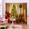 Curtain & Drapes Custom 3D Christmas Tree Curtains For Living Room Bedroom Home Decor Sock Design Cortinas259f