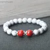 Bangle Charm Distance Fashion Natural Stone Bracelet White Line Pine Energy Bangle Bead For Women Men Prayer Lucky Jewelry Healing Yoga ldd240312