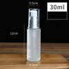 Garrafa de vidro fosco 20ml 30ml 50ml, embalagem de cosméticos, frascos de spray de loção, garrafas de vidro com bomba de pressão Transporte rápido F1876 Bjmsr Gkauk