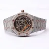 Aantrekkelijk lab-grown diamanten horloge van roestvrij staal met verbeterde vvs-helderheid en trendy sieraden voor heren