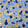 Sfondi Blu Beige Ciottoli Fambe Mosaico in ceramica smaltata Piastrella campione per pavimento del bagno Decorazione della piscina Adesivo da parete281C