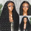 Water Curly 13x4 13x6 Lace Frontal Human Hair Wigs 250％40インチルーズディープウェーブ5x5女性のために着る準備ができている