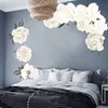 White Peony Beautiful Flowers Wall Stickers for Living Room Wall Decal Baby Nursery Murals Decor Poster Murals3477