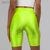 Women's Shorts Purple/yellow/green/red shorts elastic bicycles solid waist black shorts Everyday short ldd240312