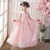 Girl's Dresses 2-10-14 Chinese girl Hanfu dress cute children photography Christmas retro children ancient photo shooting dress L240315