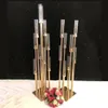 Metalen Kandelaars Bloemenvazen Kandelaars Bruiloft Tafel Centerpieces Kandelaar Pijler Stands Party Decor Road Lead308S