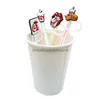 Drinking Straws Custom Soft Chicken Fil A Sile St Toppers Accessories Er Charms Reusable Splash Proof Dust Plug Decorative 8Mm Party D Dhgqz