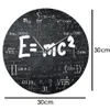 Teori om relativitet matematik formel väggklocka forskare fysik lärare presentskola klassrum dekor226b