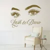 Lash Brow Wall Decal Eyelash Extension Beauty Salon Decoration Make Up Room Wall Stickers Art Cosmetic Art Poster LL300 201201263V