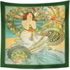Гобелены, настенные гобелены, Fine Mucha Nouveau Monte, французские художественные птицы, цветы, винтажный домашний декор, Print307V
