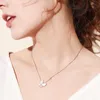 V-образное ожерелье Fanjia s925, чистое серебро, белое ожерелье Beimu с бабочкой, Spicy Girl, розовое золото, простая универсальная цепочка-воротник, фея