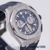 Designer-Kristall-AP-Uhr Royal Oak 26420TI Blue Disc Chronograph Herrenuhr Titan Metall Automatik Schweizer Luxusuhr Datumsanzeige Gesamtdurchmesser 43 mm