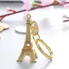 Keychains Lanyards 1pc Eiffel Tower Model Keychain Fashion Metal Keyring Novelty Car Key Holder Party Souvenir Gift 3 Color LDD240312