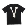 Vlone T-shirt Big "V" Tshirt Men's / Women's Couples Casual Fashion Trend High Street Loose Hip-Hop100% Cotton Printed Round Neck Shirt US Size S-XL 1559