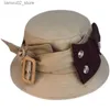 Szerokie brzegowe czapki wiadra czapki wysokiej jakości sombrero de pescador para hombre y MUJERSOMBRERRO de pescador de color slidodiseo japonsinformala la moda Q240312