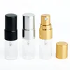 50 stycken/Lot Mini 2 ml Clear Spray Viage Bottle Portable Glass Refillable Parfym Bottles Bacaq