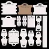 Jewelry Pouches 50pcs Display Cards For Necklace Bracelet Earrings Ear Studs Cardboard Package Hair Clips White Craft Hang Tag Card