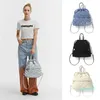 One Shoulder Embroidered Backpack Unique Design Cloud Bag Sweet and Fashionable Space Cotton Down Bag for Women